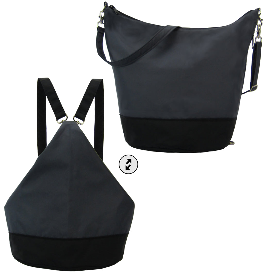 Black Convertible Backpack Purse Black Hobo Bag Woman 